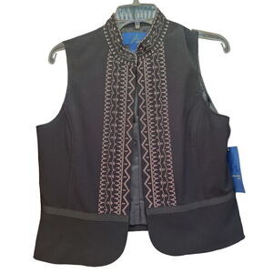 jh Collectibles Womens Vest Multi-Color Size P8 Polyester Blend Hook Closure